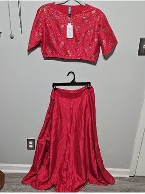 Nwt Womens Indian Pink Poly Lehenga #433